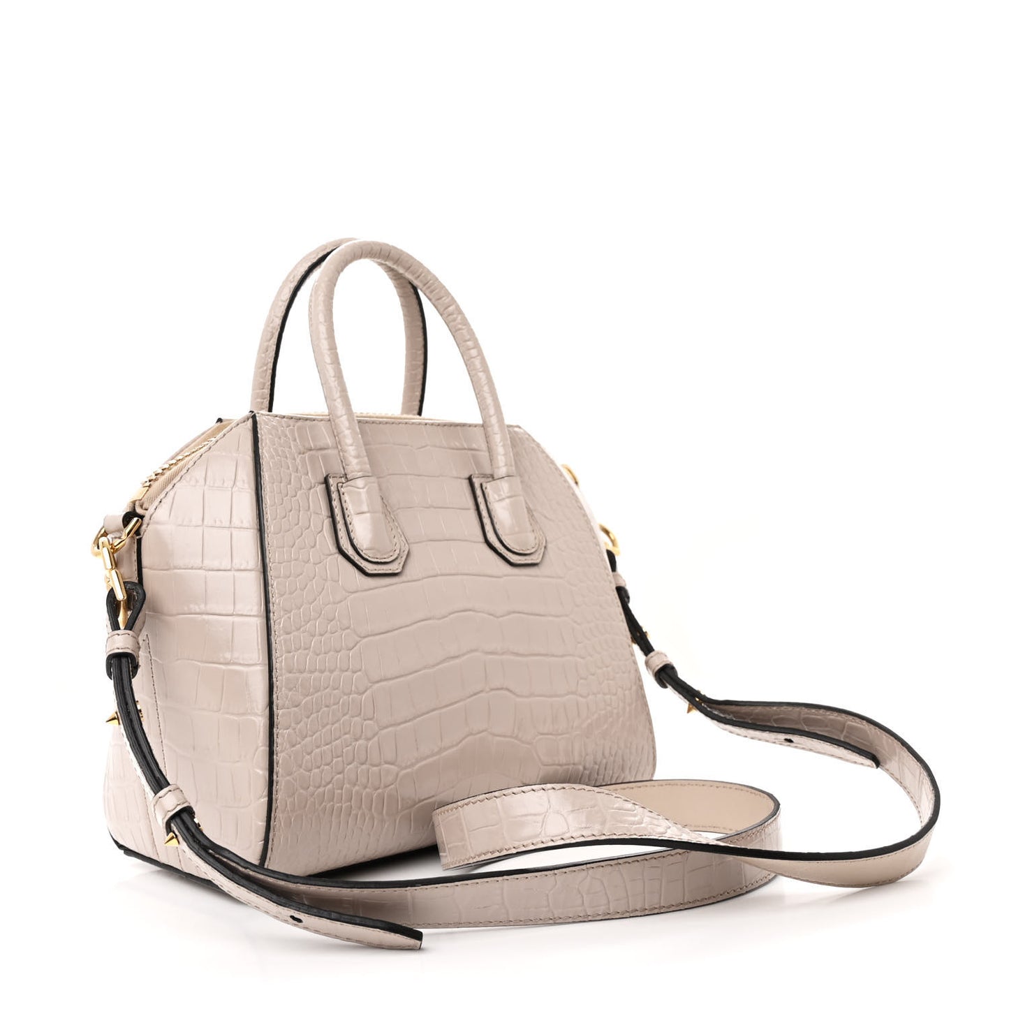 Calfskin Crocodile Embossed Mini Antigona Dune