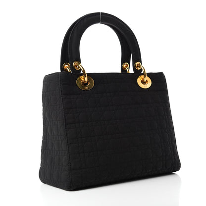 Christian Dior Nylon Cannage Medium Lady Dior Black 3 of 10