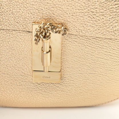 Chloe Metallic Goatskin Mini Drew Shoulder Bag Pale Gold 11 of 11
