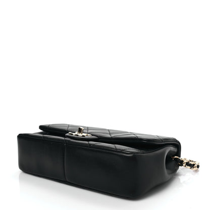 Chanel Lambskin Quilted Resin Bi-Color Chain Flap Bag Black 8 of 8