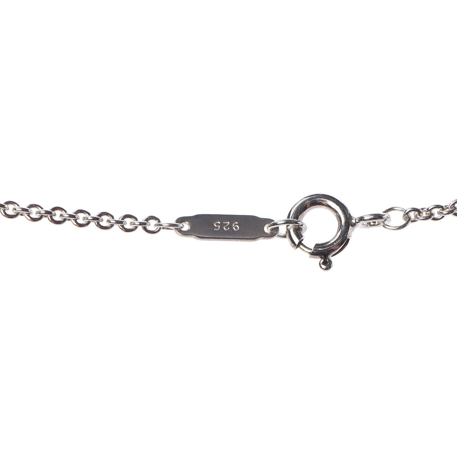 Tiffany Sterling Silver Cushion Square Link Pendant Necklace 5 of 5