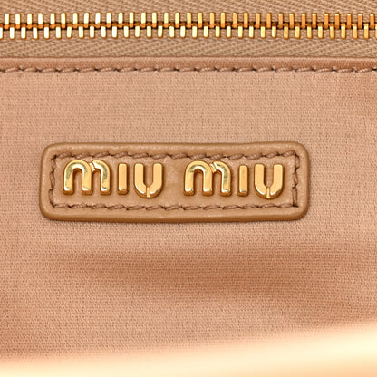 Miu Miu Nappa Matelasse Large Arcadie Top Handle Bag Sabbia 6 of 12