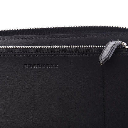 Burberry Calfskin Perforated Zip Around Wallet Black 7 of 8