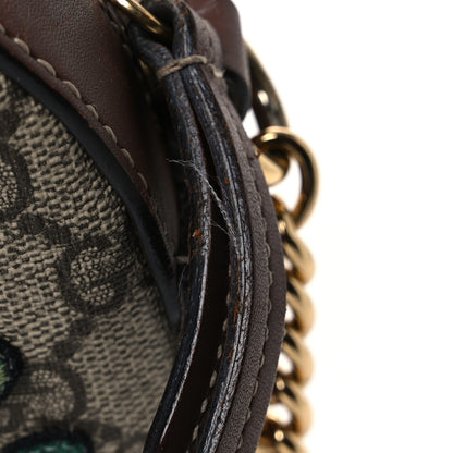 Gucci GG Supreme Monogram Floral Embroidered Mini Chain Shoulder Bag Beige Ebony Tuscany 15 of 15