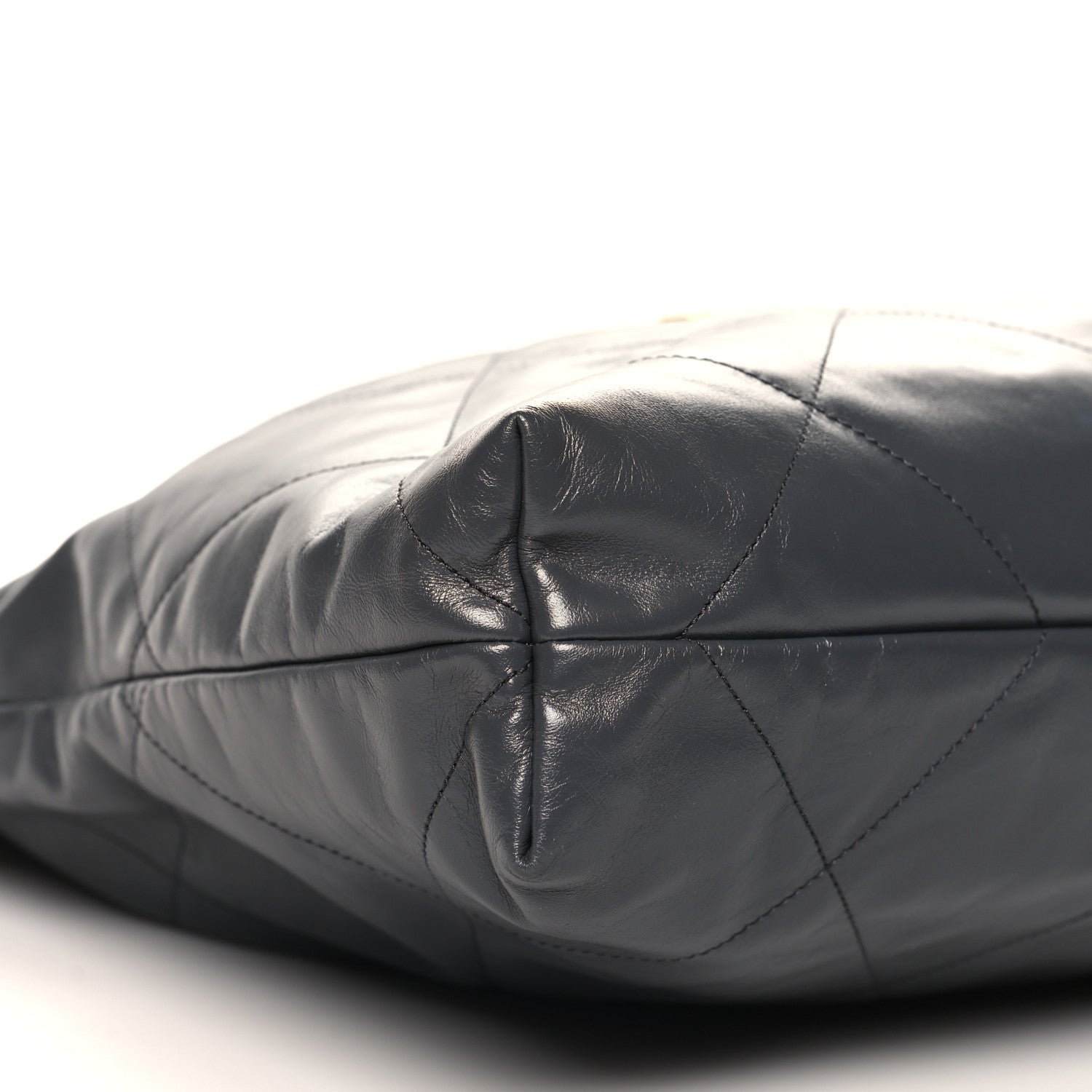 Chanel Shiny Calfskin Quilted Chanel 22 Dark Grey 10 of 13