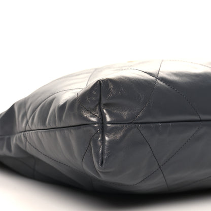 Chanel Shiny Calfskin Quilted Chanel 22 Dark Grey 10 of 13