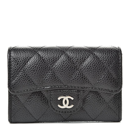 Chanel Caviar Quilted Flap Card Holder Black 1 of 10