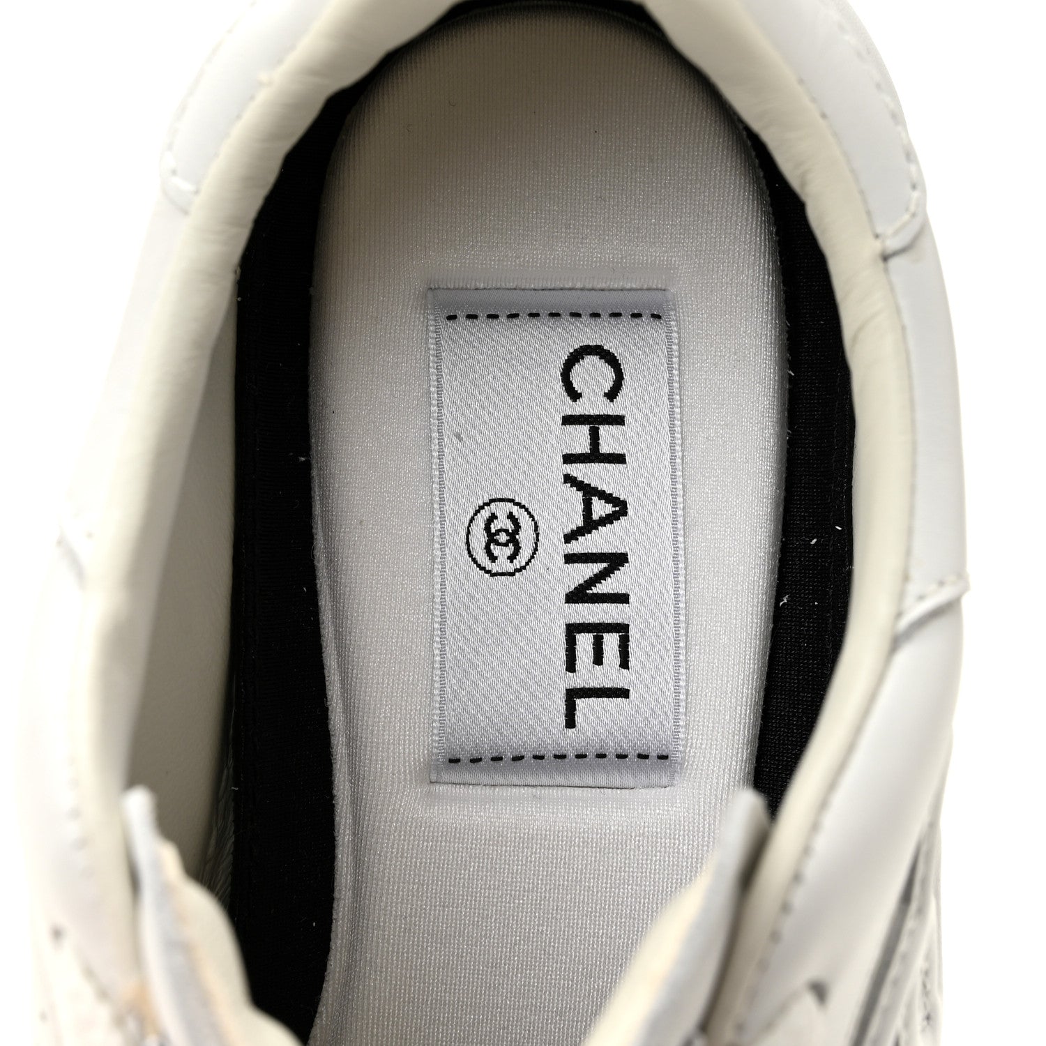 Chanel Calfskin CC Womens Sneakers 38 White 7 of 10