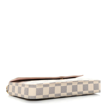Louis Vuitton Damier Azur Pochette Felicie Chain Wallet Rose Ballerine 3 of 5