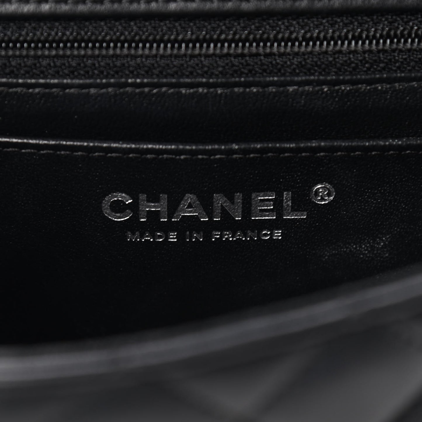 Lambskin Quilted Mini Rectangular Flap Black