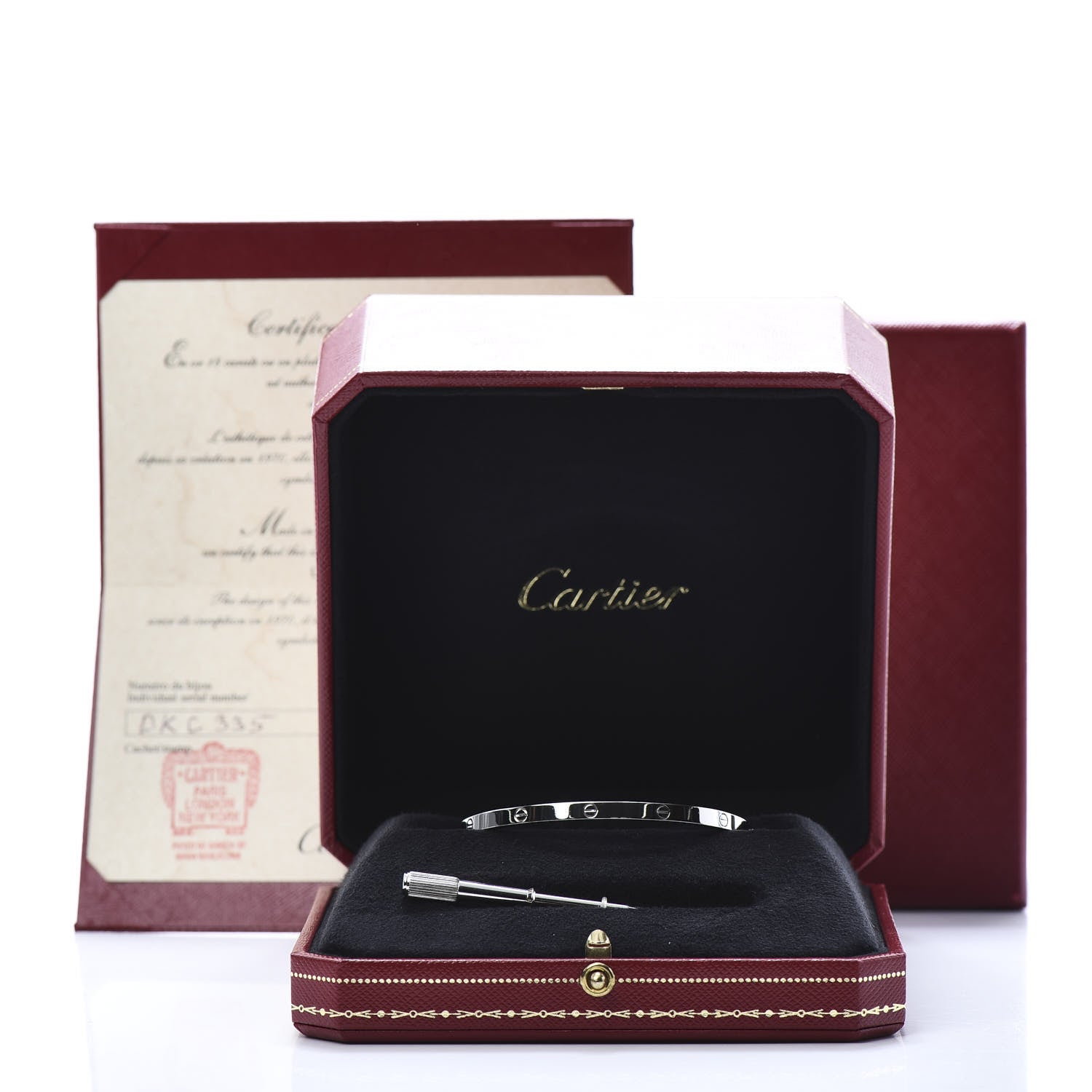 Cartier 18K White Gold Small LOVE Bracelet 17 5 of 5