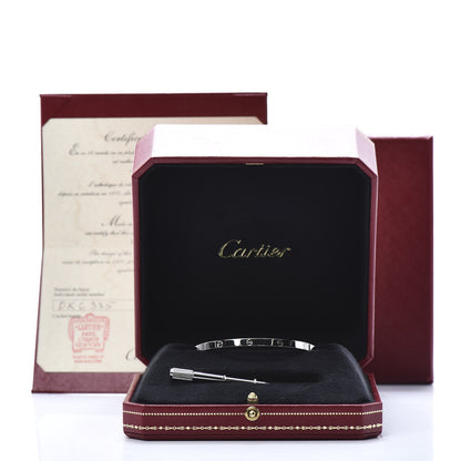 Cartier 18K White Gold Small LOVE Bracelet 17 5 of 5