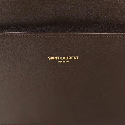 Saint Laurent Smooth Calfskin Suede Medium Reversible Monogram Kate Satchel Military Brown 15 of 15