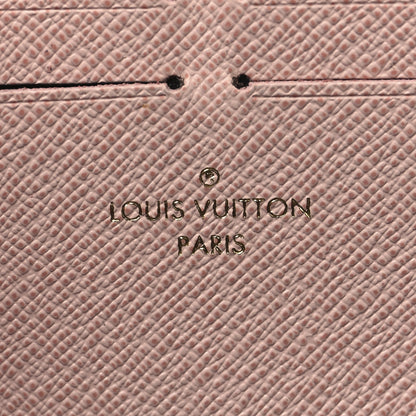 Louis Vuitton Damier Ebene Clemence Wallet Rose Ballerine 6 of 7