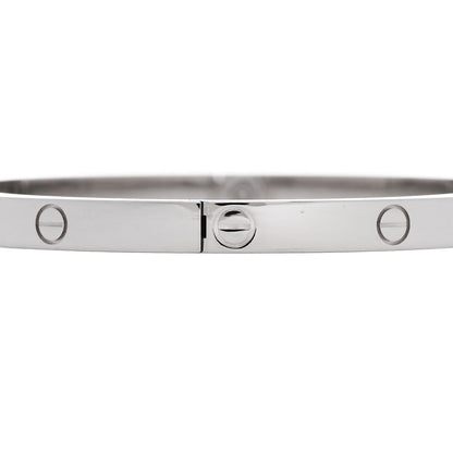 Cartier 18K White Gold Small LOVE Bracelet 15 3 of 7