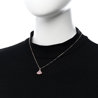 Bulgari 18K Rose Gold Diamond Pink Sapphire Divas' Dream Pendant Necklace 2 of 7
