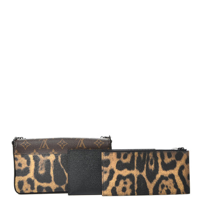 Louis Vuitton Monogram Animal Print Pochette Felicie Chain Wallet 5 of 11
