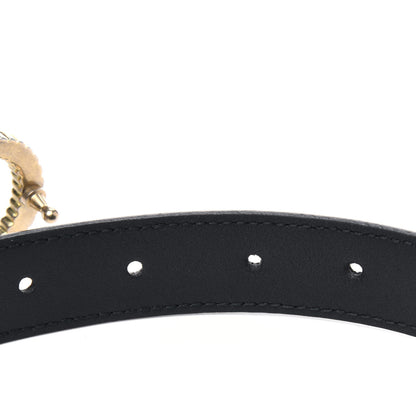 Gucci Moon Calfskin Torchon Double G 25mm Belt 75 30 Black 6 of 10