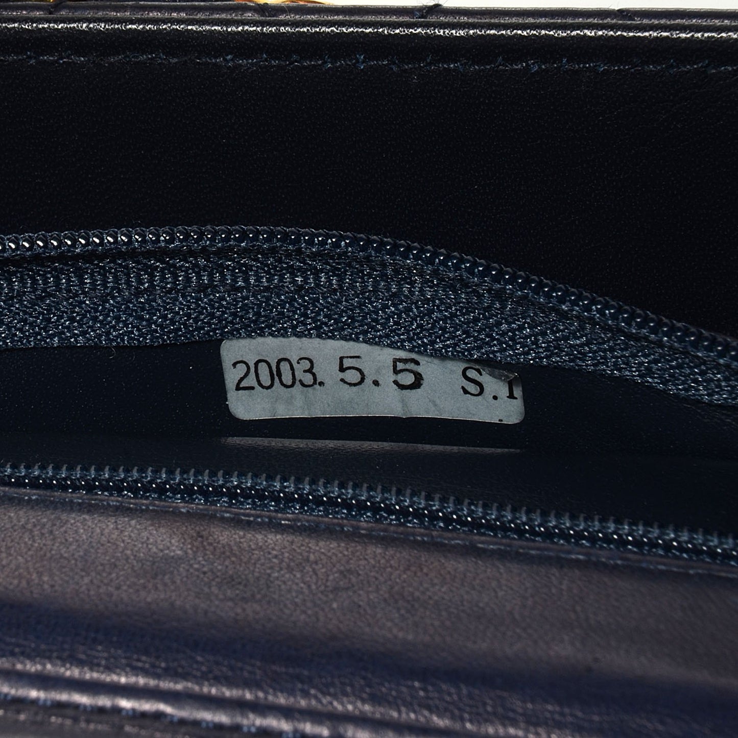 Lambskin Small Single Flap Navy