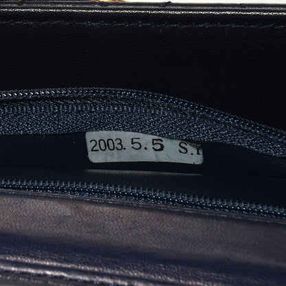 Chanel Lambskin Small Single Flap Navy 7 of 8