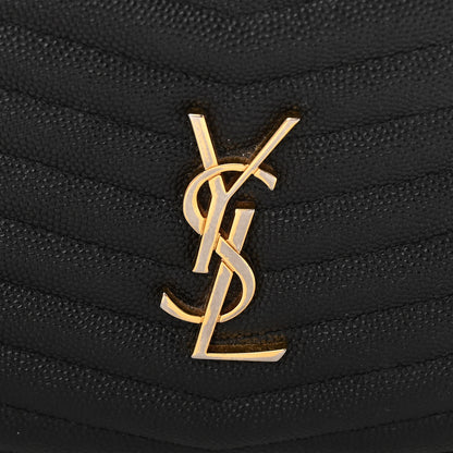 Saint Laurent Grain De Poudre Matelasse Monogram Mini Lou Camera Bag Black 13 of 14