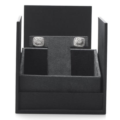 David Yurman Sterling Silver Diamond 7mm Pave Albion Earrings 5 of 5