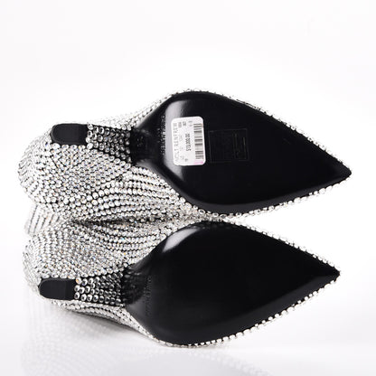 Saint Laurent Swarovski Crystal Embellished Niki 105 Thigh High Boots 38 6 of 7
