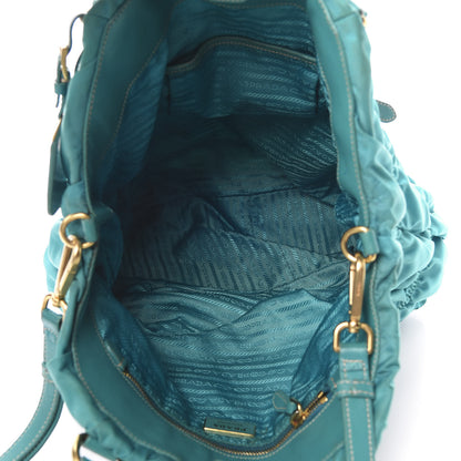 Prada Tessuto Nylon Gaufre Tote Turchese 5 of 24