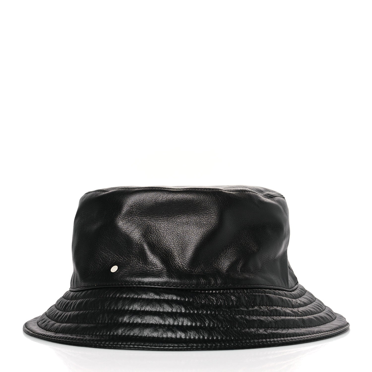 Hermes Newton Calfskin Fred Bucket Hat 59 Black 3 of 7