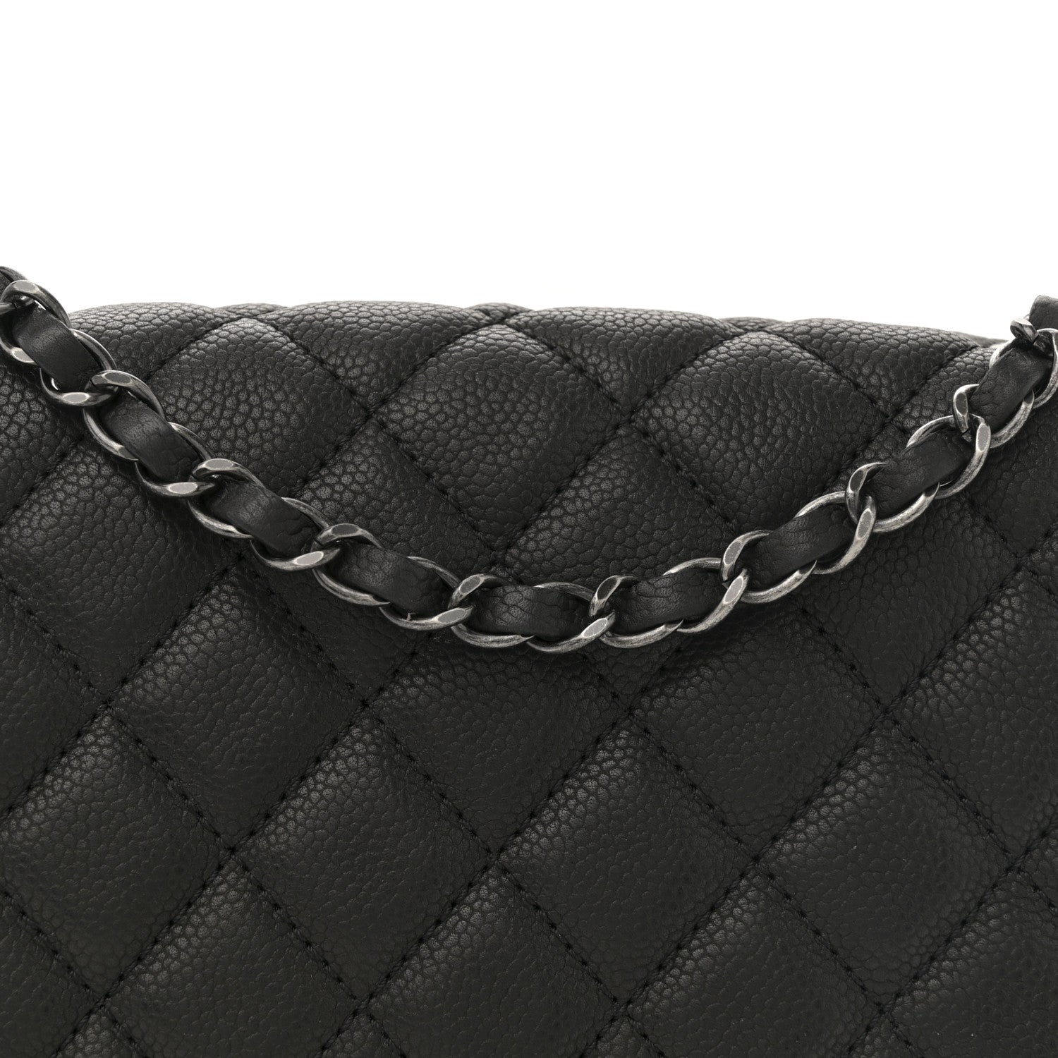 Chanel Caviar Quilted Large Now and Forever Flap Black 8 of 12