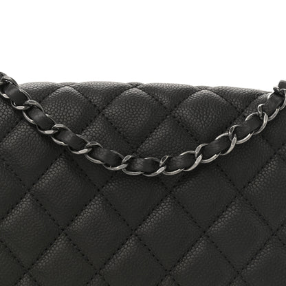 Chanel Caviar Quilted Large Now and Forever Flap Black 8 of 12