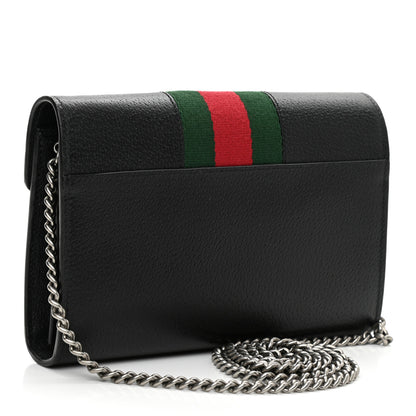 Gucci Calfskin Web Mini Dionysus Chain Wallet Black 3 of 10