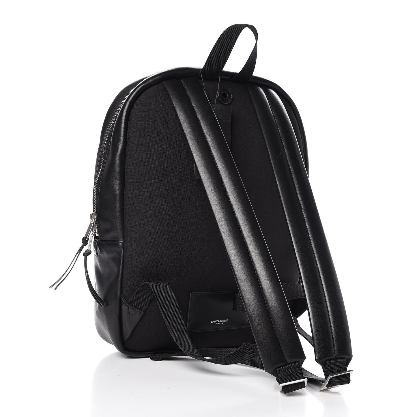 Lambskin Canvas City Laptop Backpack Black