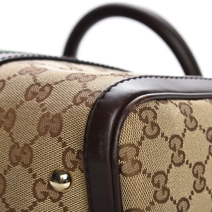 Gucci Monogram Vintage Web Medium Boston Dark Brown 12 of 12