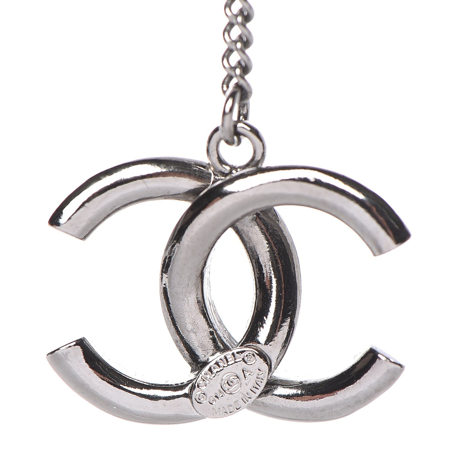CC Drop Earrings Ruthenium