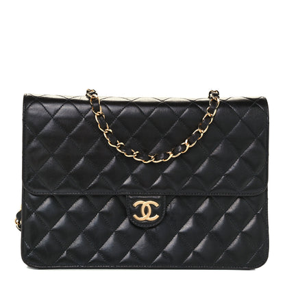 Chanel Lambskin Quilted Jumbo Single Flap Black 1 of 11