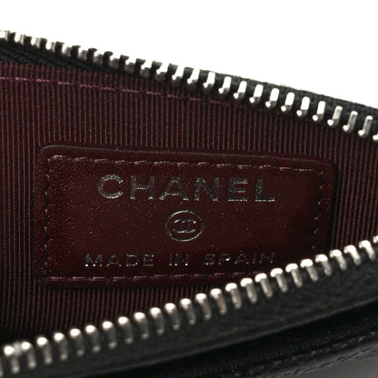 Chanel Caviar Quilted CC Zip Card Holder Black 6 of 9
