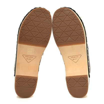 Prada Natural Calfskin Metal Triangle Logo 45mm Clogs 39 Black Sabbia 5 of 8
