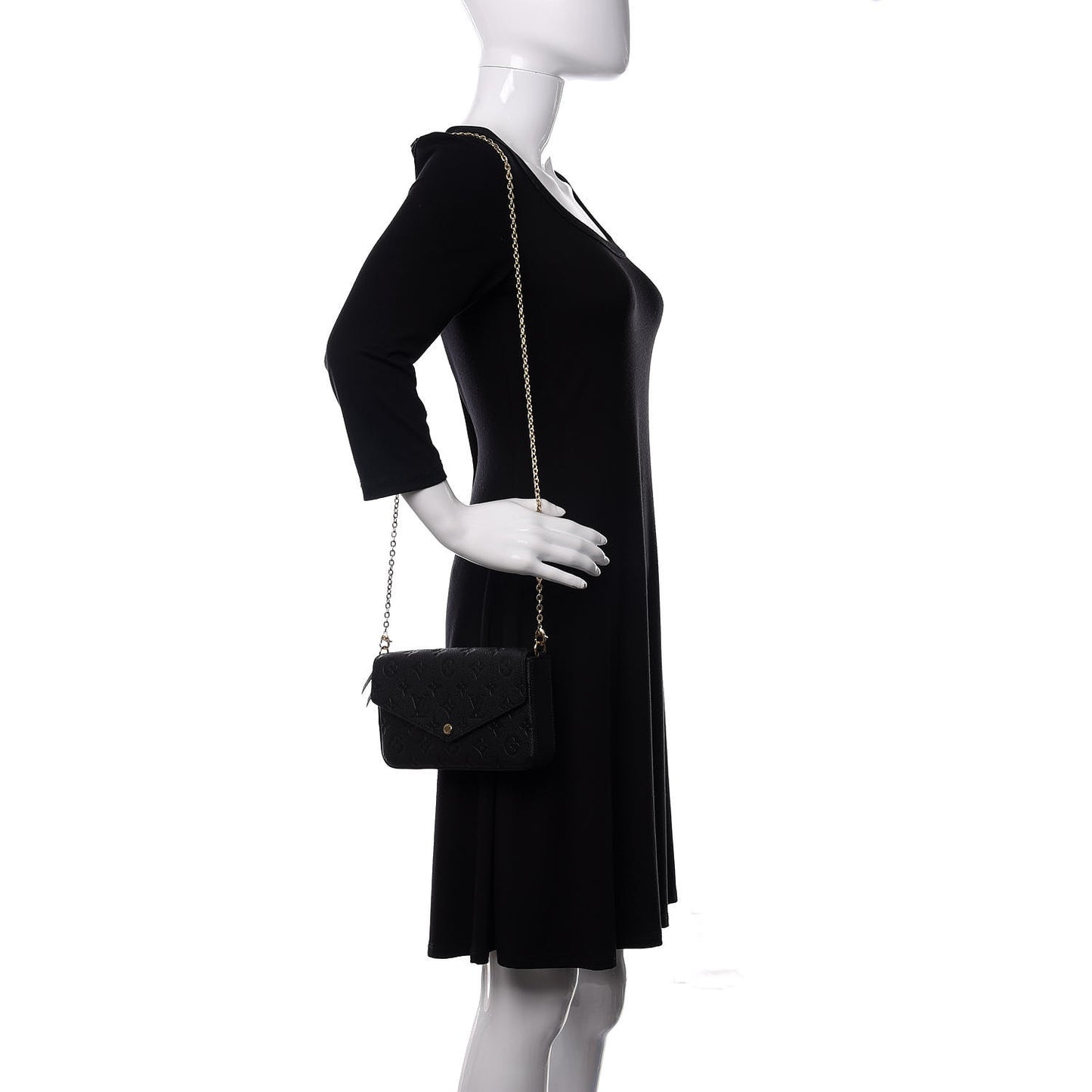 Empreinte Pochette Felicie Chain Wallet Black