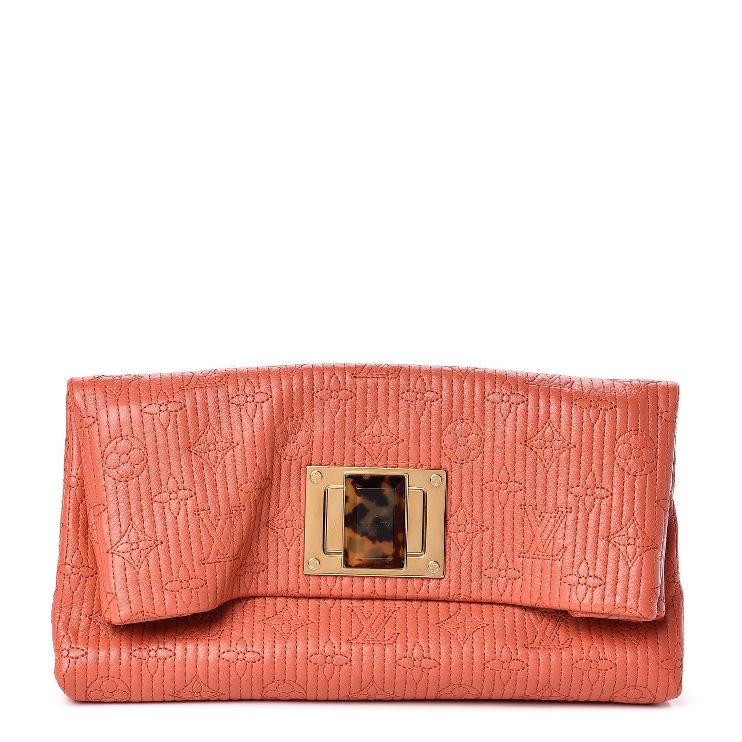Calfskin Quilted Monogram Altair Clutch Rose