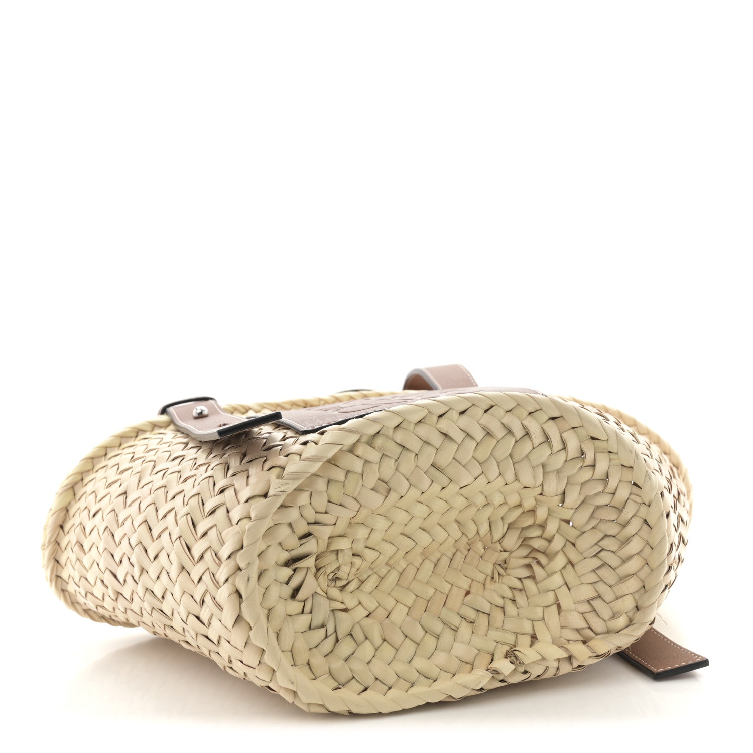 Loewe Raffia Small Basket Tote Bag Natural Tan 4 of 11