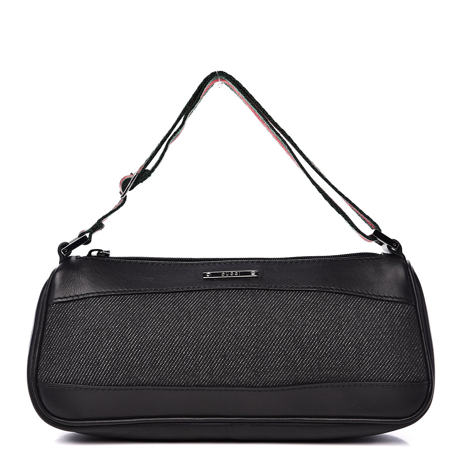 Gucci Denim Web Pochette Black 1 of 10