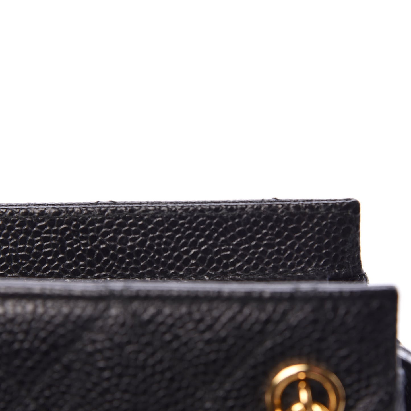 Caviar Quilted Shoulder Bag Black