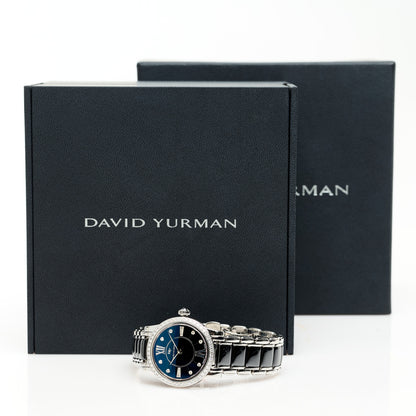 David Yurman Stainless Steel Ceramic Diamond Bezel 30mm Classic Quartz Watch Black 5 of 5