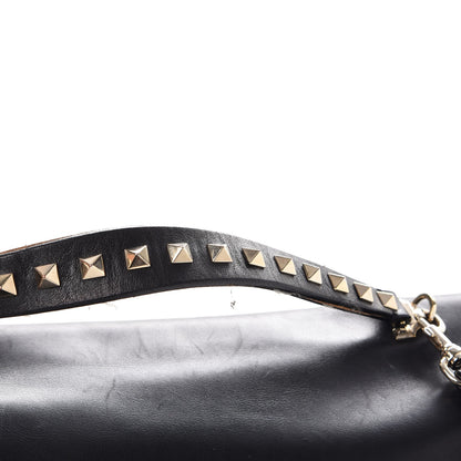 Valentino Garavani Vitello Large Rockstud Single Handle Flap Satchel Black 13 of 15
