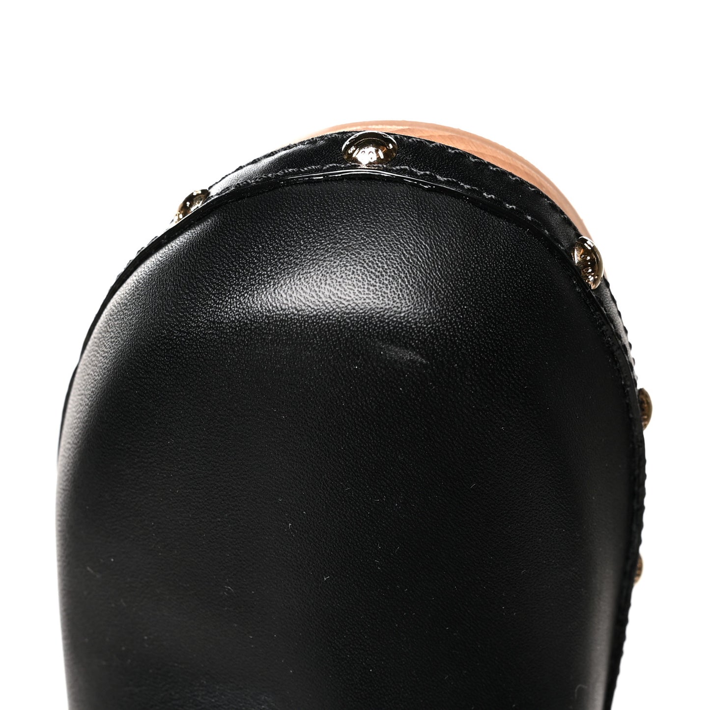 Calfskin Patent Monogram Cottage Clog Mules 40 Black