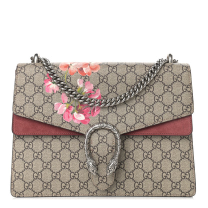 Gucci GG Supreme Monogram Blooms Medium Dionysus Shoulder Bag Beige Multicolor Dry Rose 1 of 12