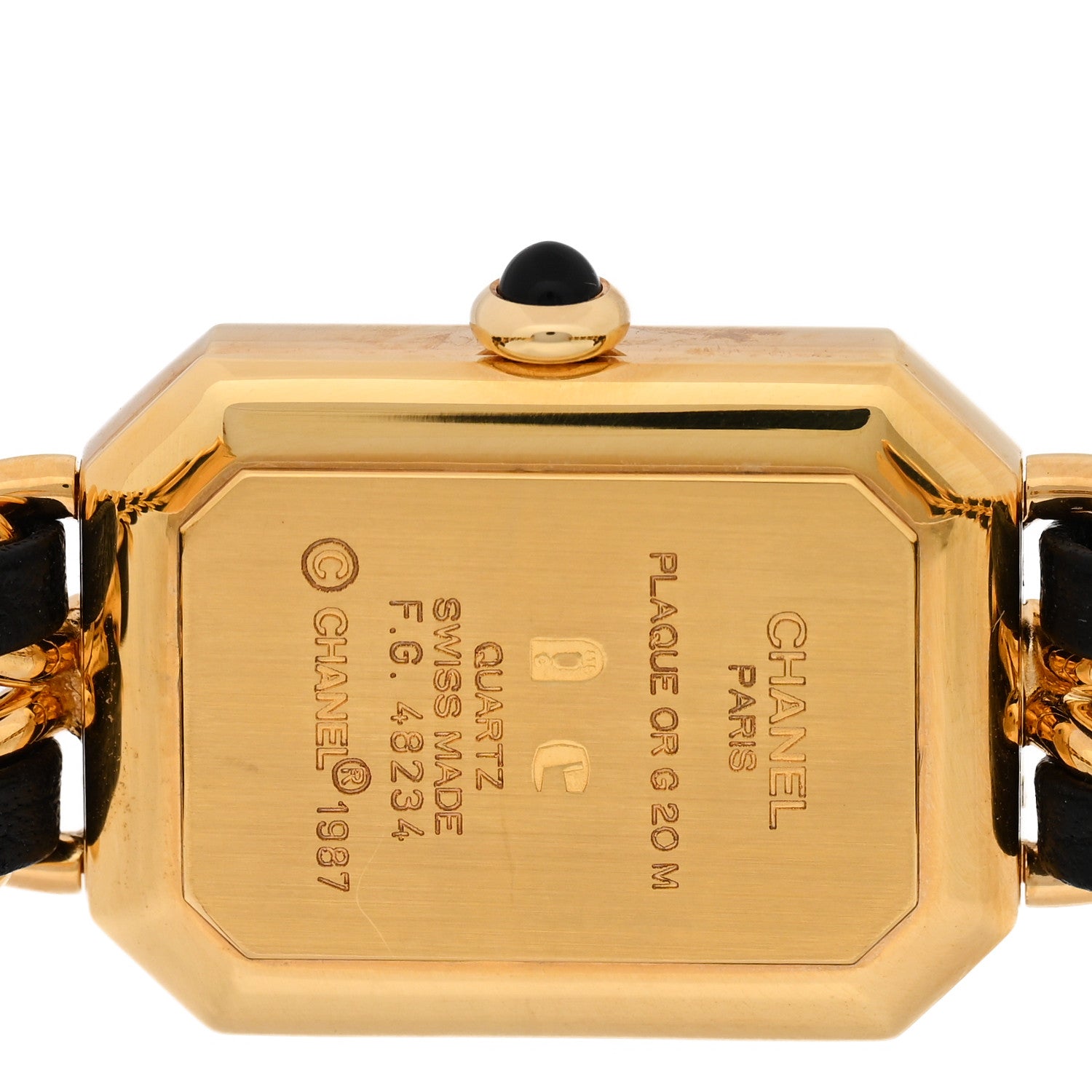 Chanel Stainless Steel Lambskin 20mm Chain Premiere Quartz Watch Gold L 4 of 4