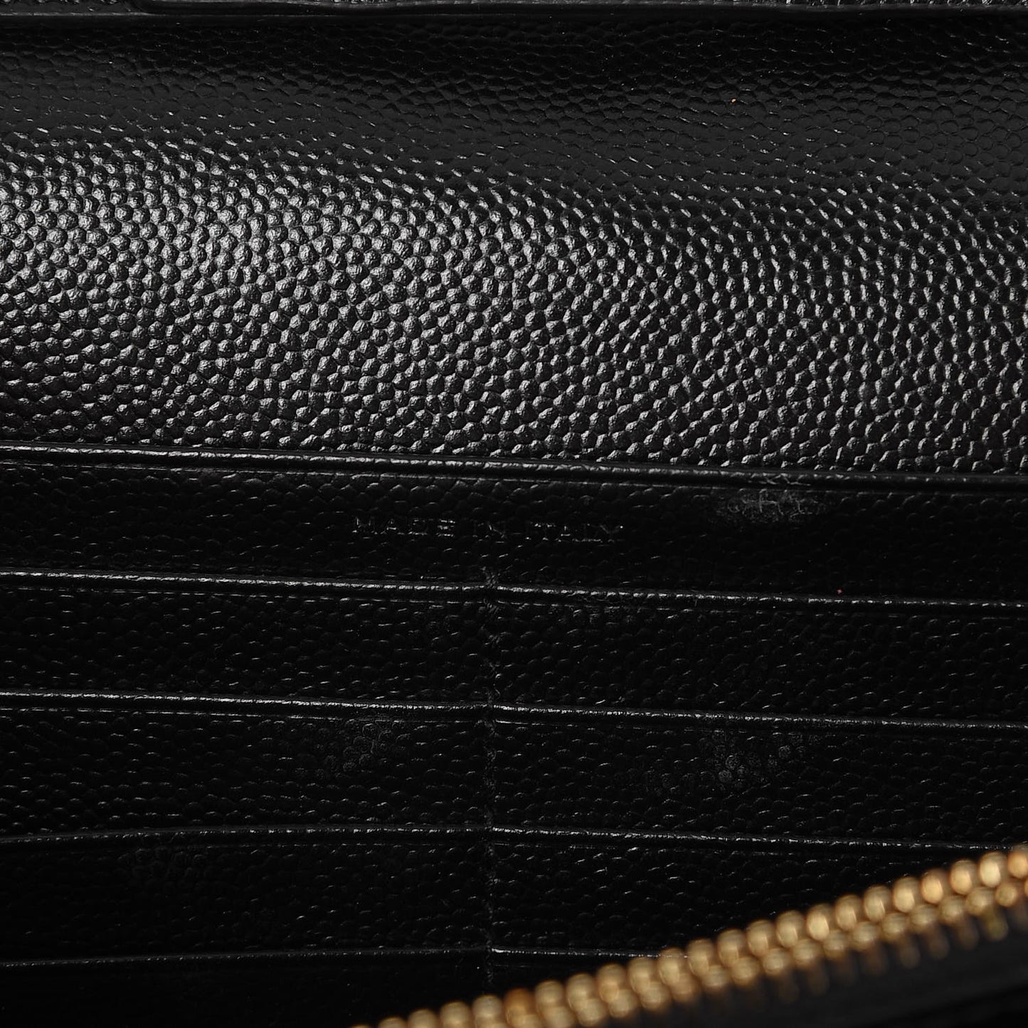 Grain De Poudre Matelasse Chevron Monogram Chain Wallet Black