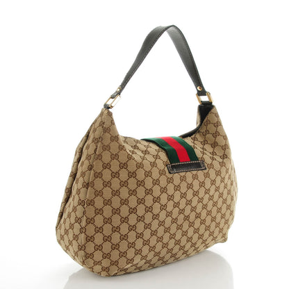 Gucci Monogram Large New Ladies Web Hobo Dark Brown 3 of 7